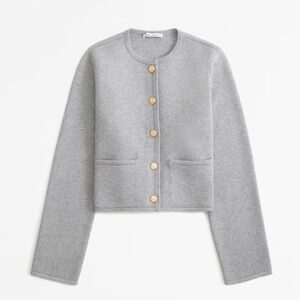 Abercrombie LuxeLoft Crew Sweater Jacket